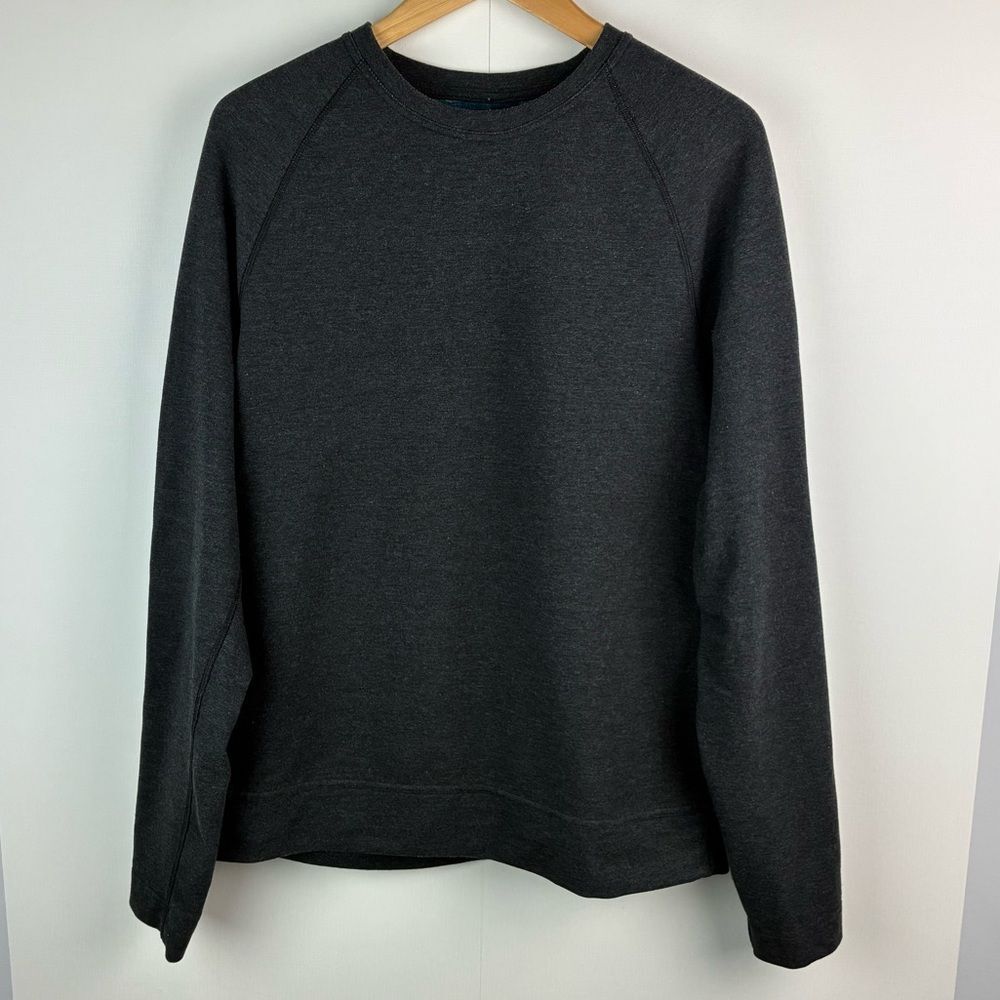 Lululemon Mens Dark Gray/ Blue Pave Crewneck Reversible Sweatshirt No Size Tag